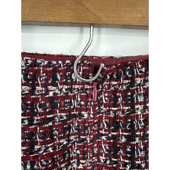 Talbots Petite Vintage-Style Tweed Skirt With Gold Buttons & Fringe Hem Sz 16P - Picture 6 of 11